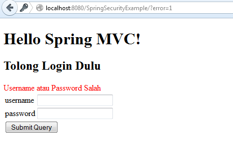 springsecurity login gagal